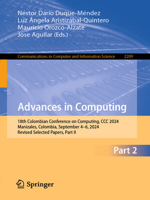 cover image of Advances in Computing